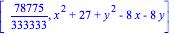 [78775/333333, x^2+27+y^2-8*x-8*y]